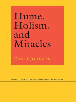 cover image of Hume, Holism, and Miracles